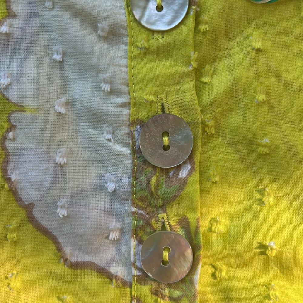 FARM Rio Dress in Vibrant Yellow and White - Picture 5 of 6